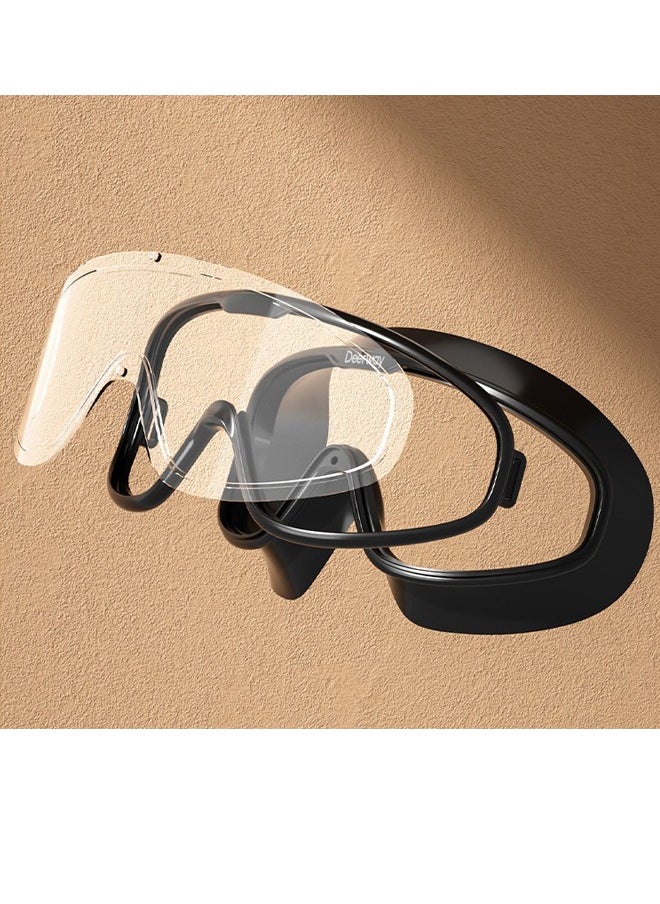 Swimming Goggles, Leak-proof and Anti-fog Pool Goggles, HD Swimming Goggles for Adults, Men, Women and Teens, UV Protection, 180° Clear Vision, Black