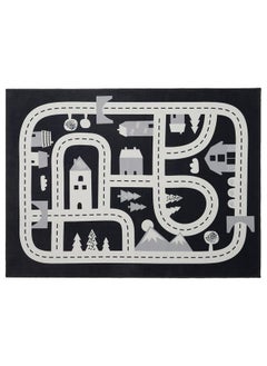 Rug, dark grey, 74x100 cm