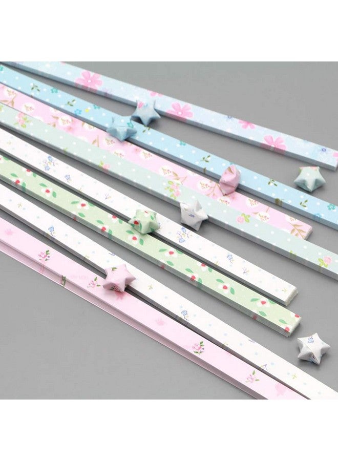 GSHLLO 400 Sheets Cute Floral Origami Stars Paper Folding Strips Package Diy Paper - Image 3