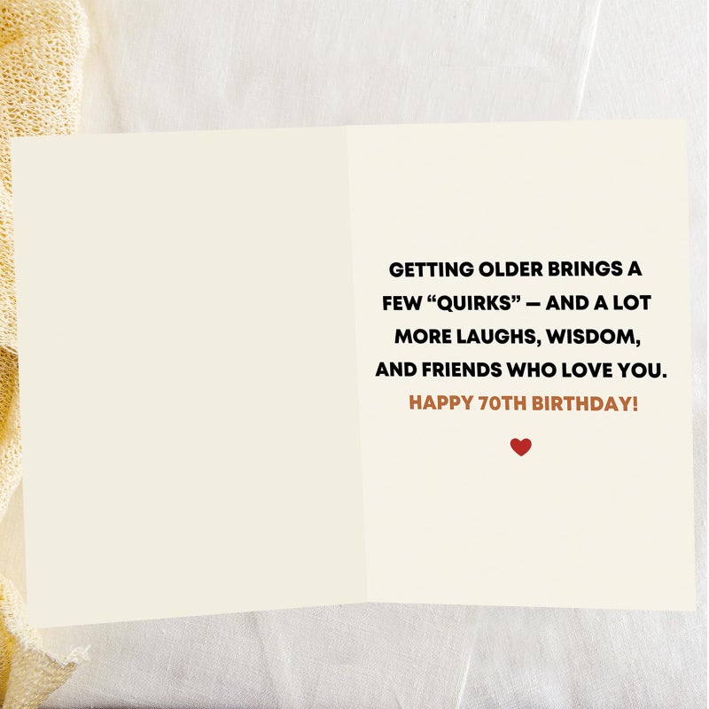 OJsensai Funny 70th Birthday Card & Gifts for Women Men,Happy 70 Year Old Birthday Decorations for Dad Mom - Image 2