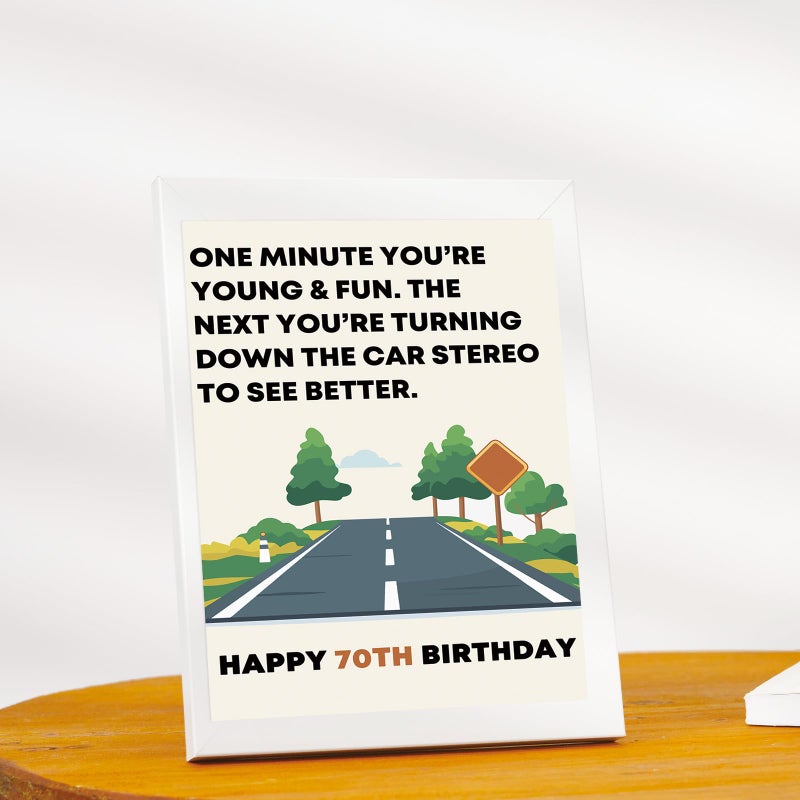 OJsensai Funny 70th Birthday Card & Gifts for Women Men,Happy 70 Year Old Birthday Decorations for Dad Mom - Image 4