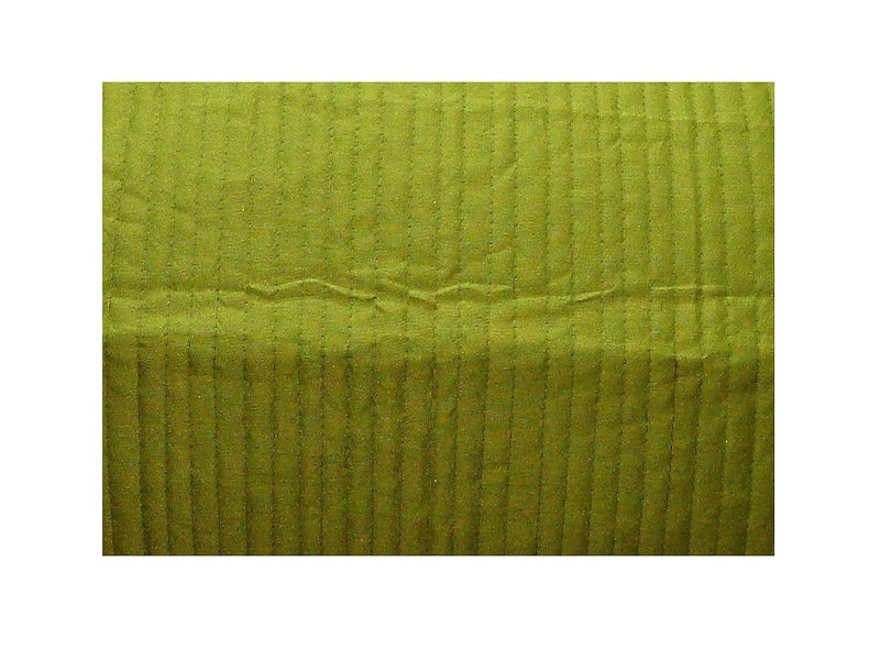 EVERIA Dupion Silk Quilting Stripes Bolster Cover 16x32 inches Pack of 2 Green - Image 2