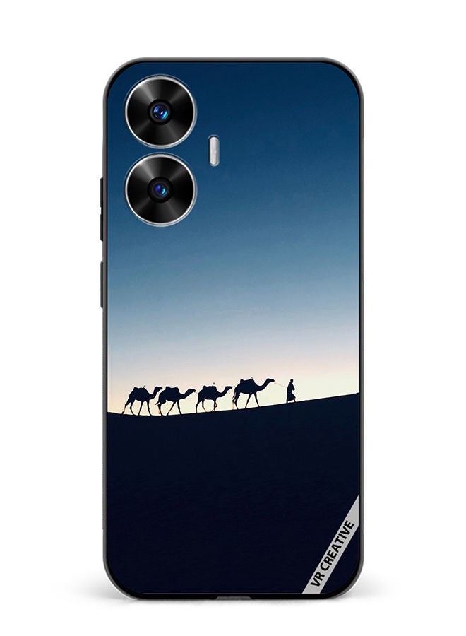 VR CREATIVE Protective Case Cover For Realme C55 Camel Walking Design Multicolour - Image 1