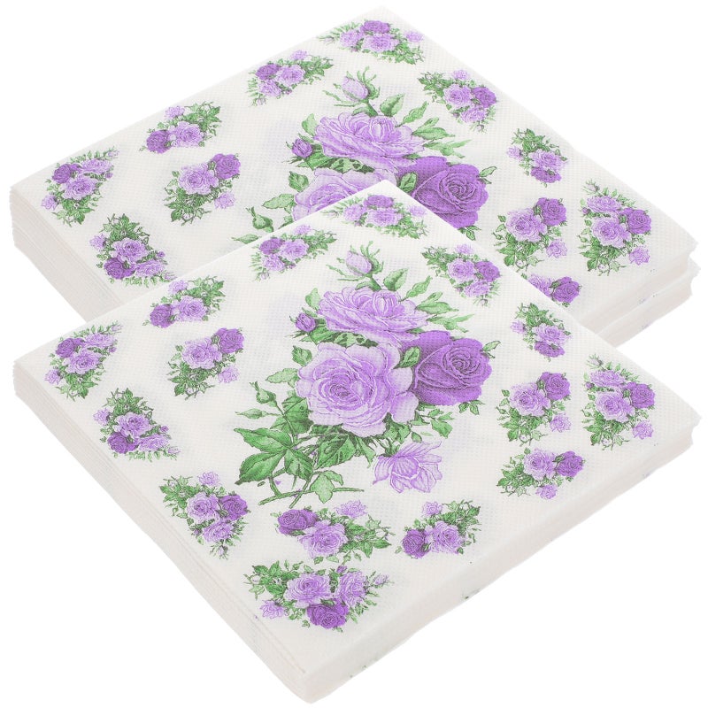 100 Sheets Dinner Napkins Paper Restaurant Tabletop Napkins Beverage Paper Napkins - Image 1