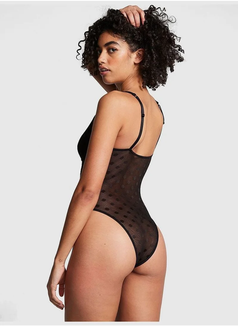 PINK Dot Mesh Bodysuit