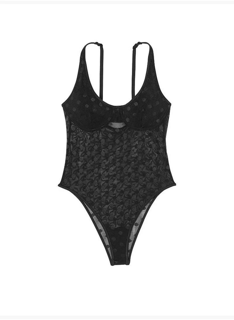 PINK Dot Mesh Bodysuit