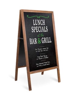 Generic Wooden Chalkboard Double Sided Magnetic Blackboard Stand A Frame Sign Board with 2 Cleaning Cloths Drawing Easel Standing Menu Board for Restaurant Cafe Bar wedding birthday Party 50x100cm  - Image 1