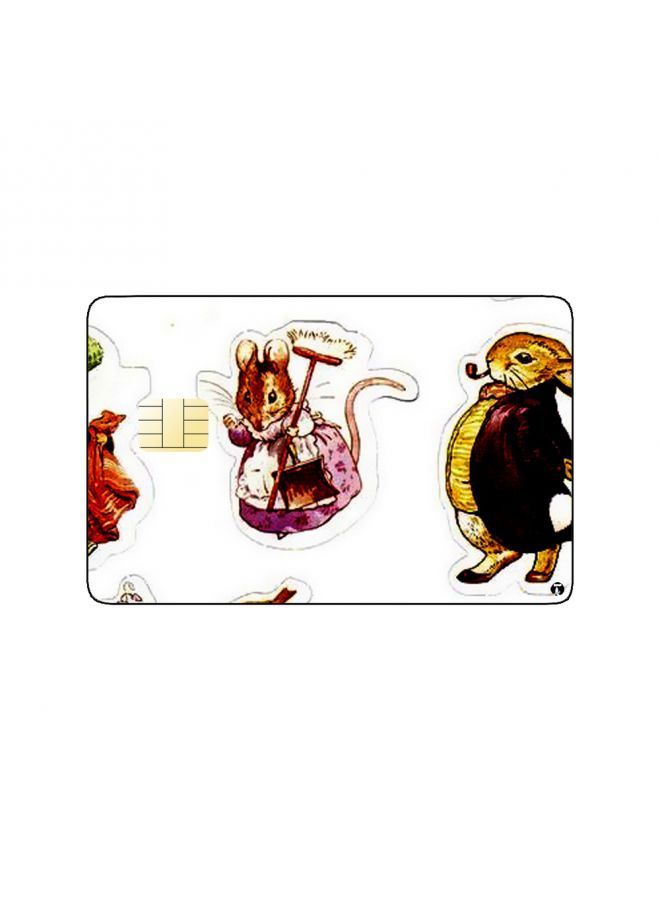 RKN PRINTED BANK CARD STICKER Cute Mice Vintage Art - Image 2