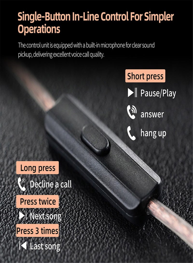 كي زد سماعات أذن KZ EDX Pro X داخل الأذن مزودة بمراقبة المسرح ووحدة ديناميكية مغناطيسية مزدوجة وسماعات أذن صدمات باس مع كابل قابل للفصل 0.75 مم وسماعة رأس سلكية مريحة (بدون ميكروفون) - Image 3