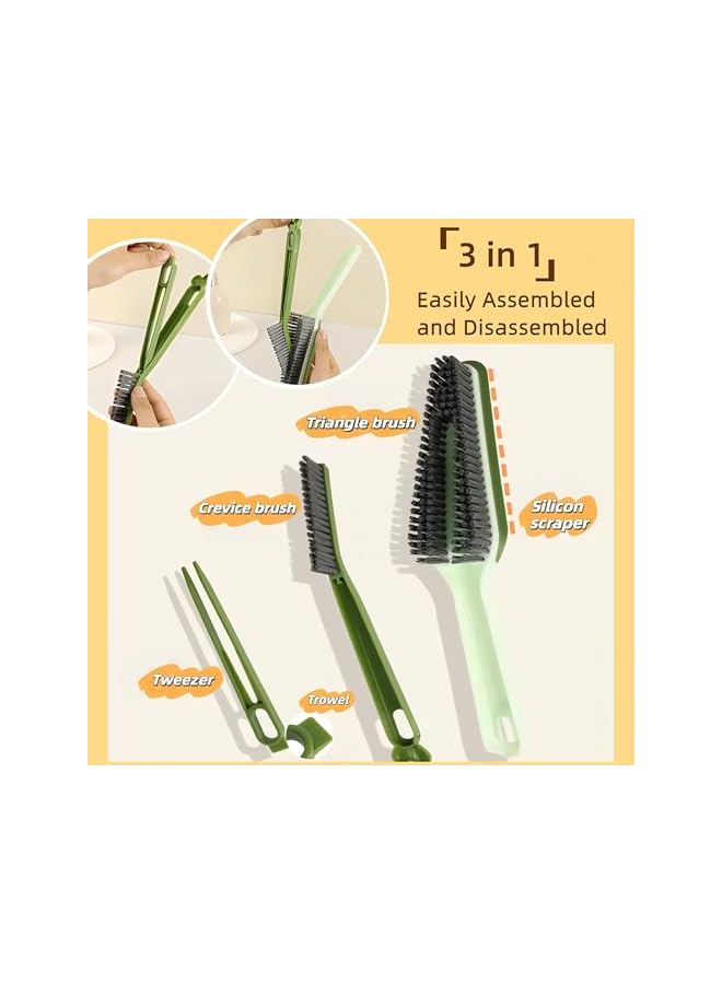 PROMASS 3 in 1 Multifunctional Household Cleaning Brush, Detachable Scrub Brush with Handle, Versatile Scrubber for Kitchen, Bathroom, Grout, Sink, and Shoes, Easy-to-Use Cleaning Gadget - Image 2