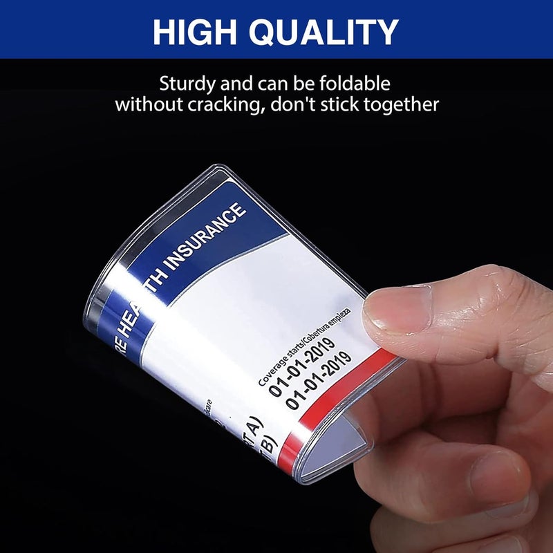 Fabmaker New Medicare Card Protector, 6 Pack Plastic Card Holder for Wallet Single 12 Mil Business Card Sleeve Waterproof Cards Plastic Protector for Credit Card Business Card Social Security Card - Image 3