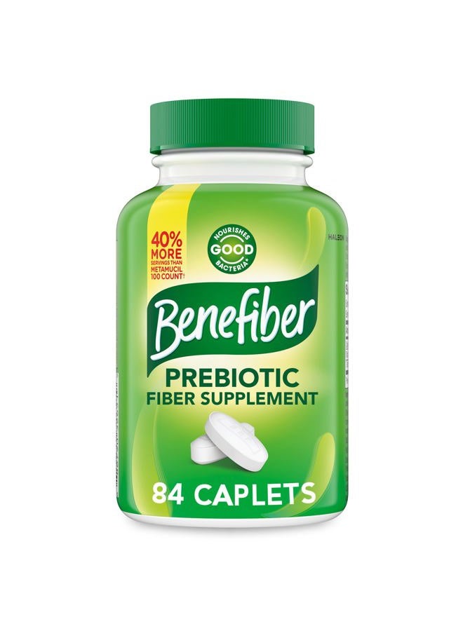 Benefiber Prebiotic GLP-1 Friendly Fiber Supplement Caplets, 84 Count - Image 1