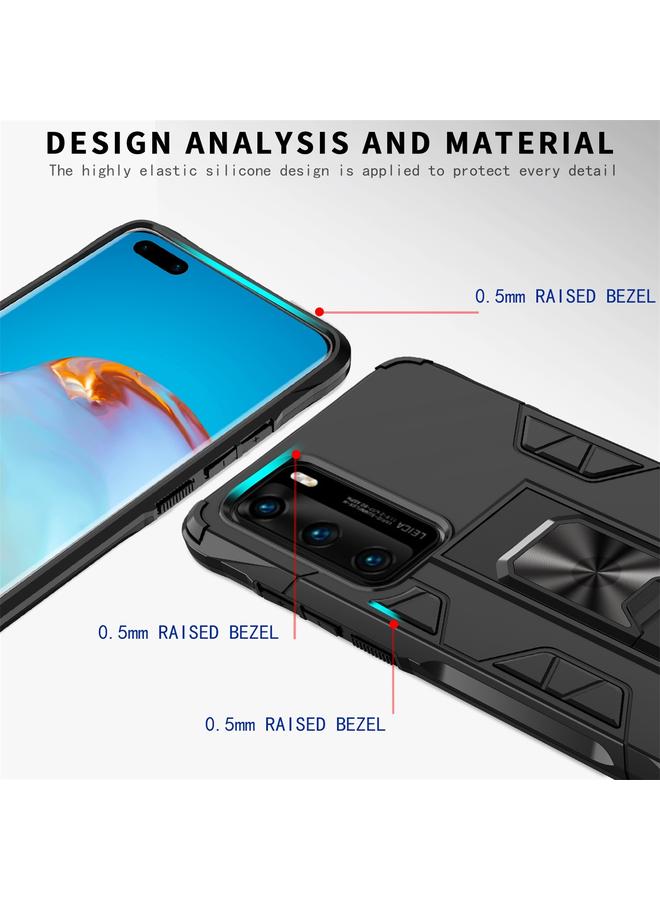 Zaboon Case For Huawei P40 Shockproof TPU + PC Magnetic Protective Case with Holder - Image 4