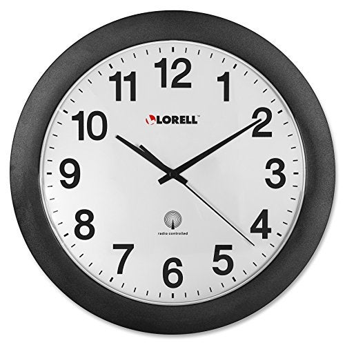 Lorell Wall Clock with Arabic Numerals, 12-Inch, White Dial/Black Frame - Image 3