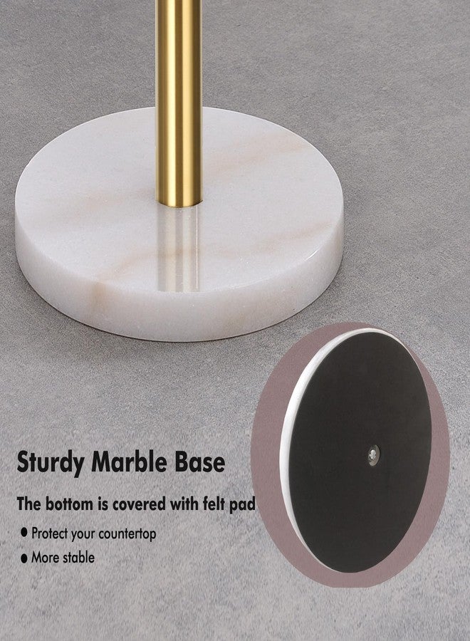 Exilon Gold Paper Towel Holder Countertop, Standing Paper Towel Roll Holder for Kitchen Bathroom, with Weighted Base for One-Handed Operation - Image 5