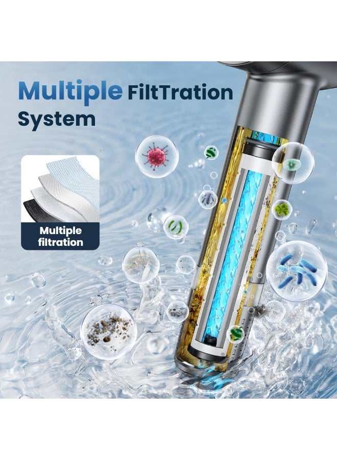 Multifunctional High Pressure Filter Handheld Shower Head, 3 Water Spray Settings with ON/OFF Switch, Adjustable Water Flow Shower Head for Comfortable Daily Bathing - Image 5