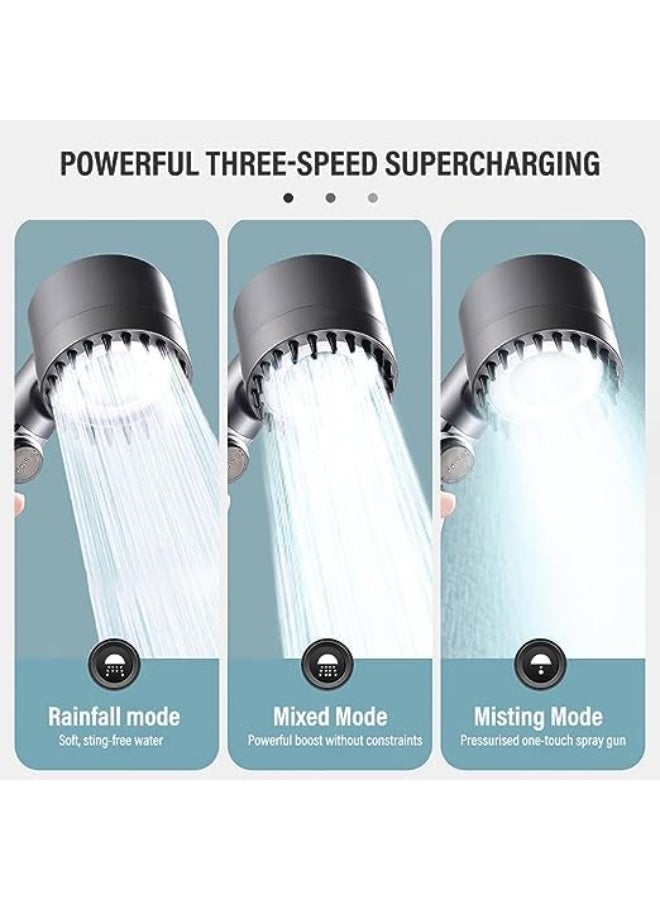Multifunctional High Pressure Filter Handheld Shower Head, 3 Water Spray Settings with ON/OFF Switch, Adjustable Water Flow Shower Head for Comfortable Daily Bathing - Image 2