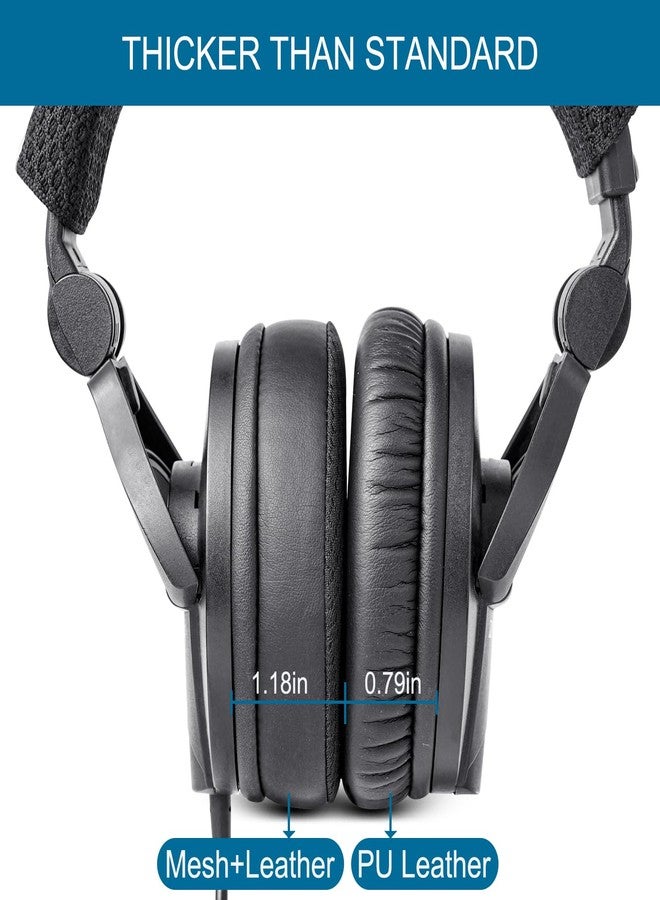 G GVOEARS وسادات أذن بديلة من G GVOEARS لسماعات Sennheiser HD280/HD280-13/HD280-Pro/HD281/HMD280/HMD280 Pro/HMD280-13/HMD281/HMD281 Pro، وسادات أذن مزودة برغوة ذاكرة مطورة - أسود - Image 5