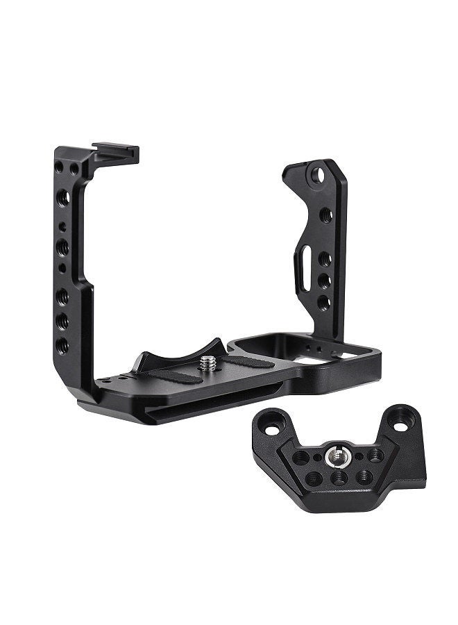 Handheld Camera Cage Aluminum Alloy with Cold Shoe Mount Numerous 1/4in And 3/8in Threaded Holes Compatible with SONY FX3/ FX30 Camera  - Image 4