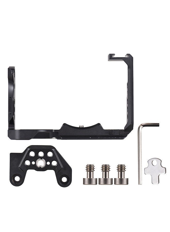 Handheld Camera Cage Aluminum Alloy with Cold Shoe Mount Numerous 1/4in And 3/8in Threaded Holes Compatible with SONY FX3/ FX30 Camera  - Image 2