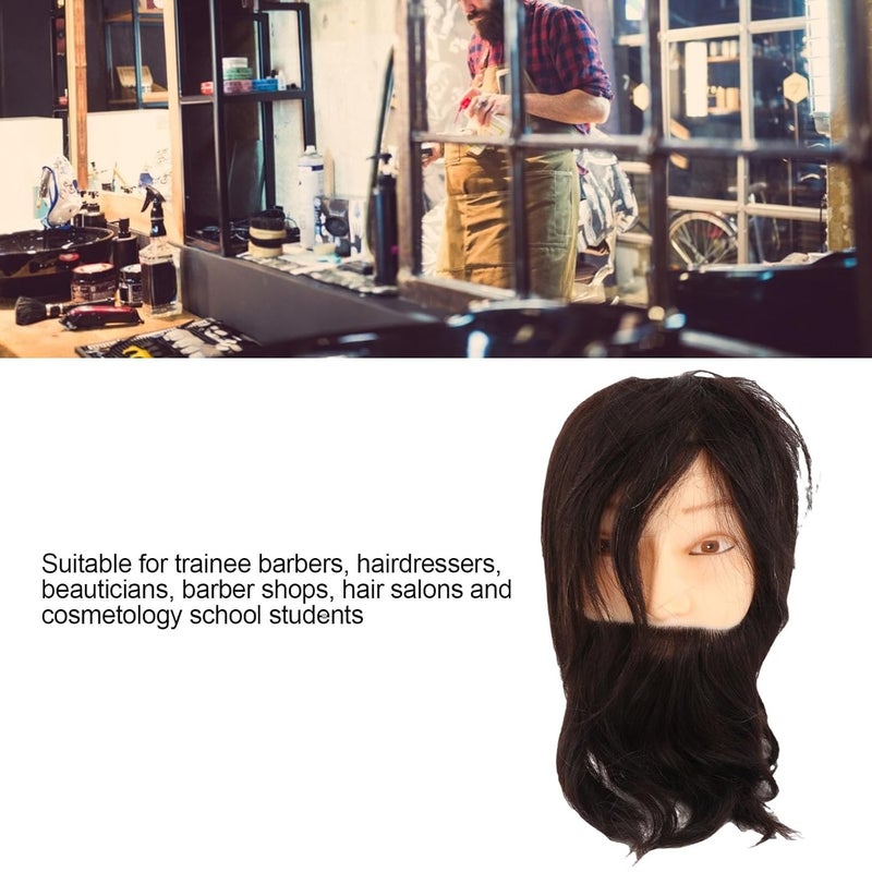 Professional Salon Male Mannequin Head with Real Human Hair for Hairdressing Training and Practice - Image 3