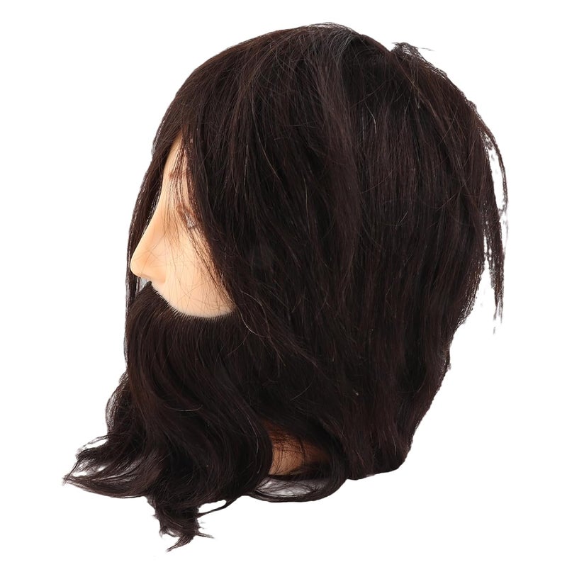 Professional Salon Male Mannequin Head with Real Human Hair for Hairdressing Training and Practice - Image 2