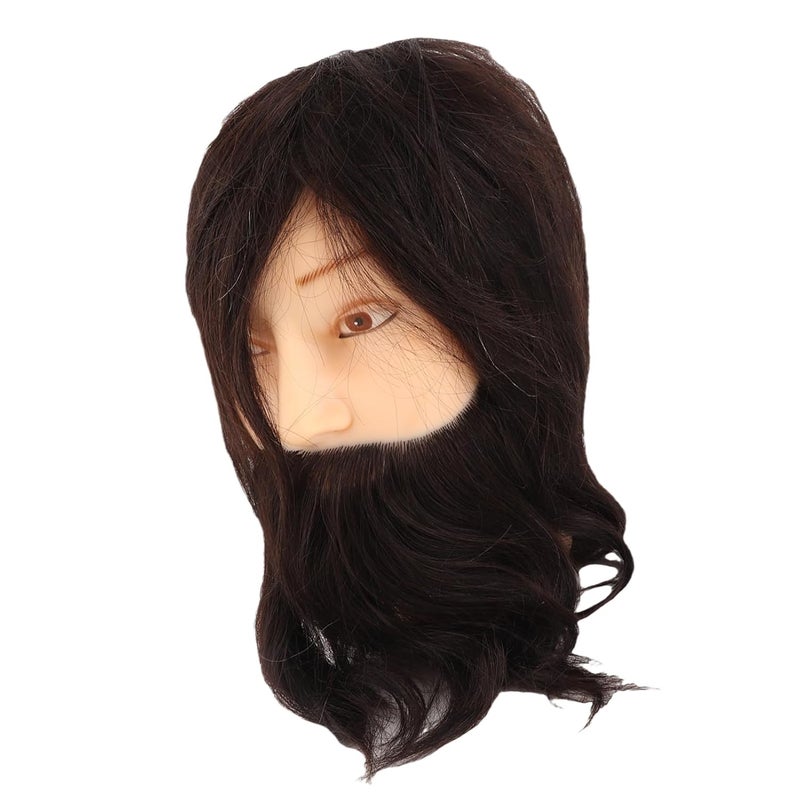 Professional Salon Male Mannequin Head with Real Human Hair for Hairdressing Training and Practice - Image 4