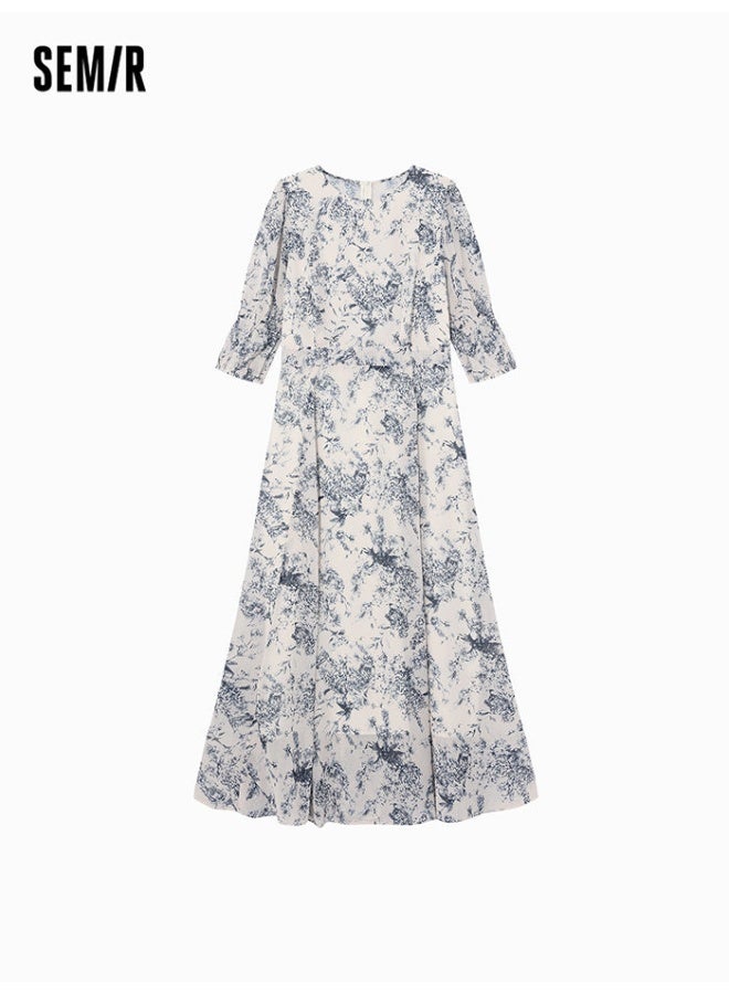 سيمير فستان طويل بنمط طبعات للنساء