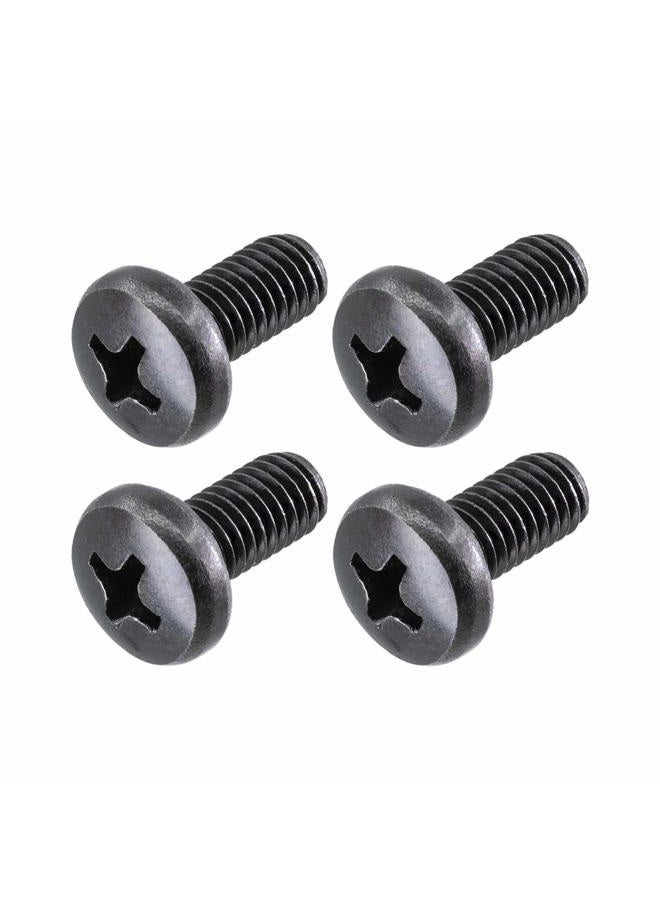 MAKERS BOLT Black License Plate Screws for BMW and Tesla, Phillips Machine Pan Head 18-8, Stainless Steel, M5-0.8 x 12 mm (Pack of 4) - Image 1