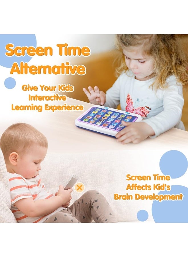 PLAY Spanish  English Learning Tablet for Toddlers 13 Kids Bilingual Interactive Alphabet ABC Letters Words Color Learning Toys Tablets Educational Toy for 2 Year Old Kids Babies 18 Month - Image 2