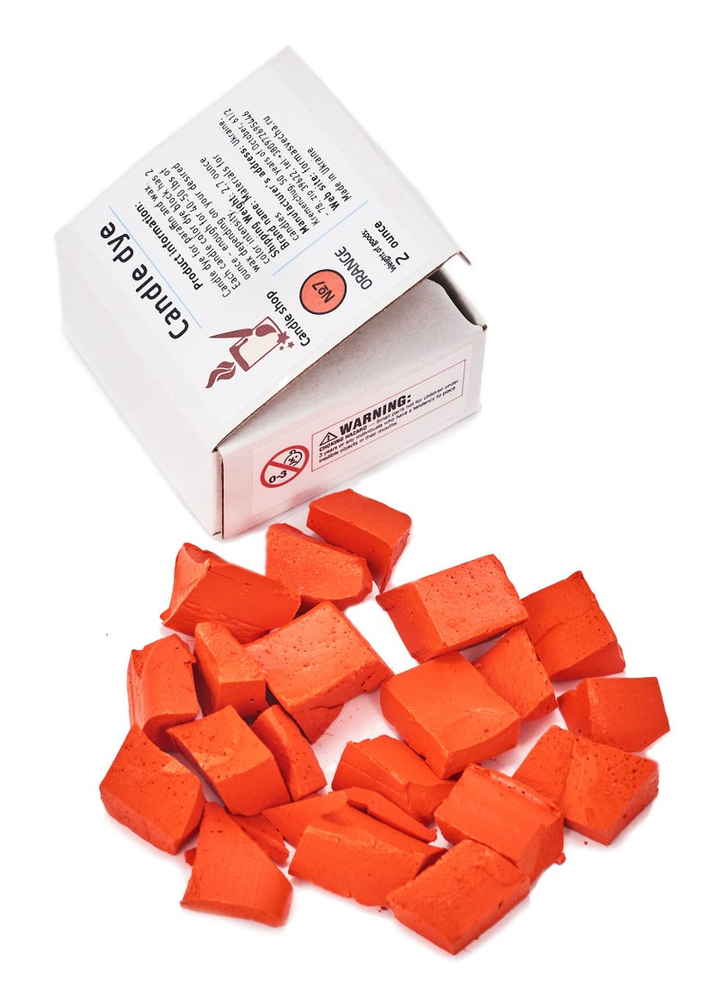 Candle Shop Orange Candle Dye 2oz for Soy Candle Making – Candle Shop Premium Color Dye Blocks for Soy Wax, Beeswax, Paraffin - Candle Wax Dyes - Image 1