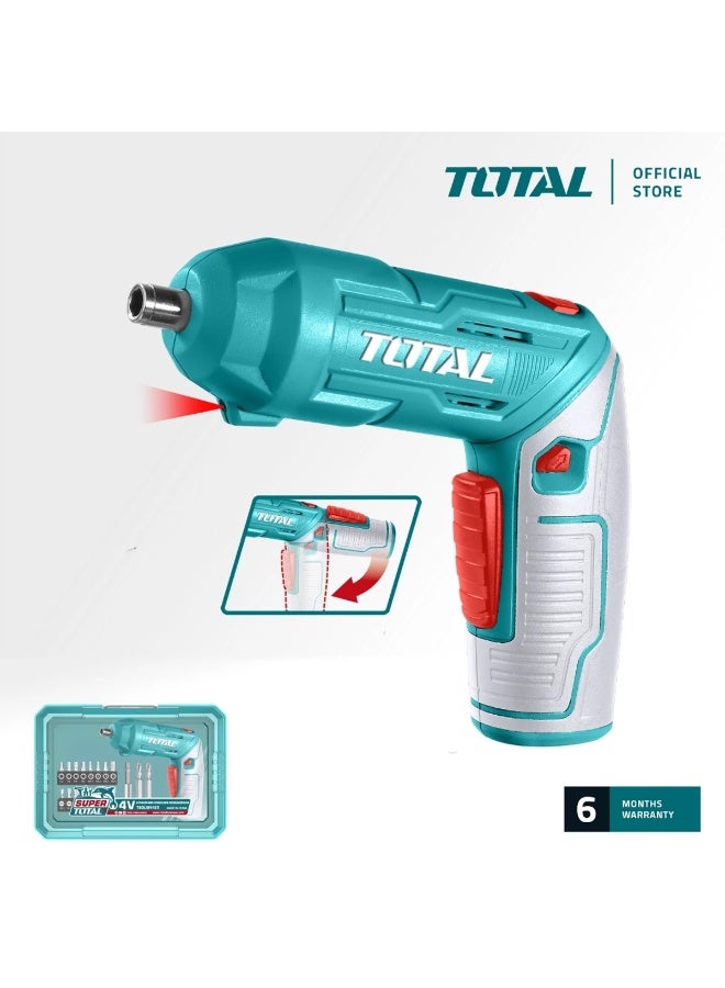 توتال طقم مفك براغي لاسلكي 4 فولت من TOTAL (موديل TSDLI04425) - مجموعة مفك براغي كهربائي قابل للشحن - Image 5