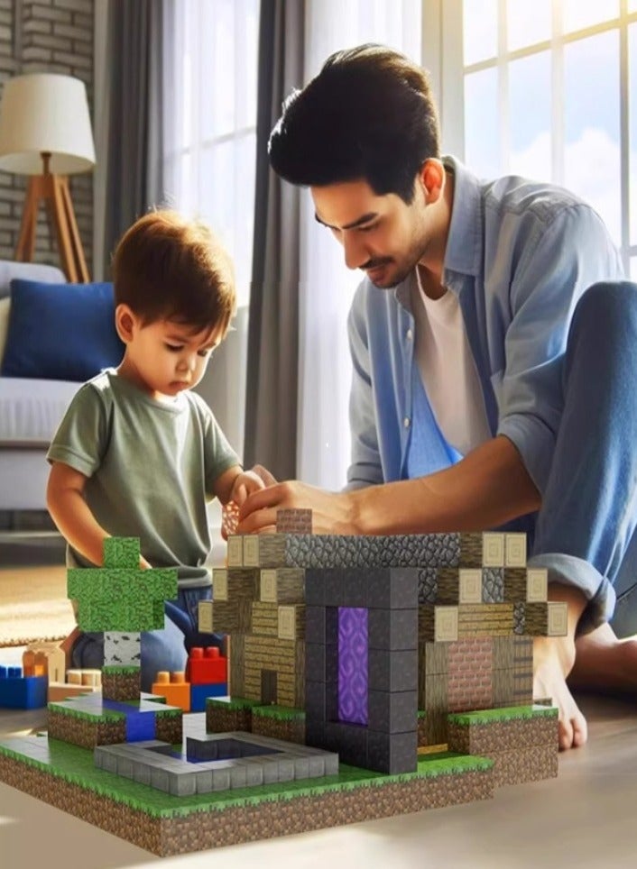 216PCS Magnetic Building Blocks for Kids – STEM Educational Construction Toys with Gameworld Adventures, Idea Booklet, Safe ABS Plastic, Montessori Gift for Boys & Girls Ages 3+  - Image 5