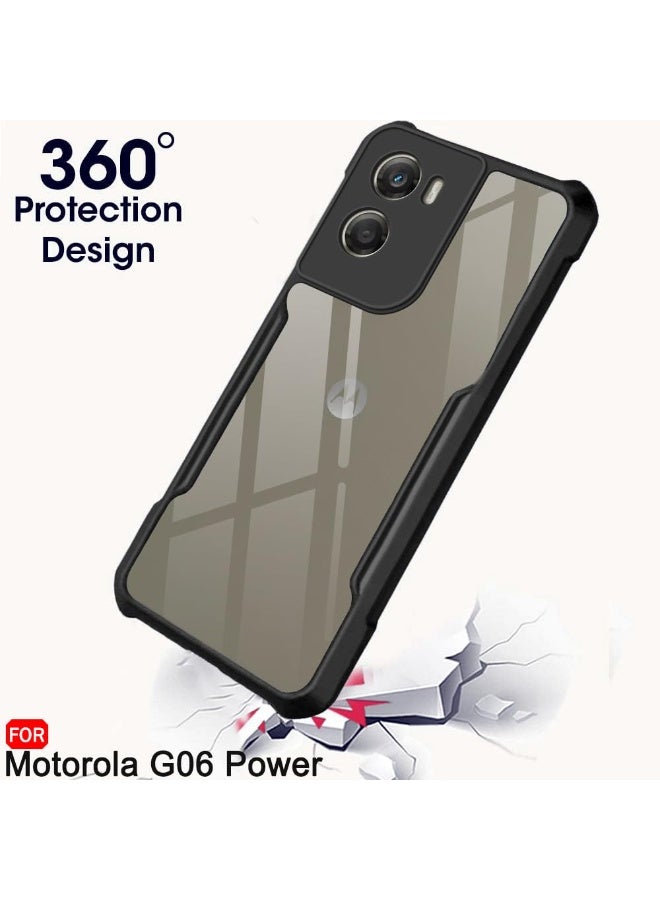 جراب خلفي لهاتف Motorola Moto G06 / G06 Power، غطاء خلفي شفاف كريستالي، حماية كاملة للكاميرا، حافة مرتفعة، جراب خلفي ممتص للصدمات لهاتف Motorola G06 - Image 3