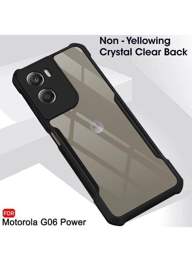 جراب خلفي لهاتف Motorola Moto G06 / G06 Power، غطاء خلفي شفاف كريستالي، حماية كاملة للكاميرا، حافة مرتفعة، جراب خلفي ممتص للصدمات لهاتف Motorola G06 - Image 4