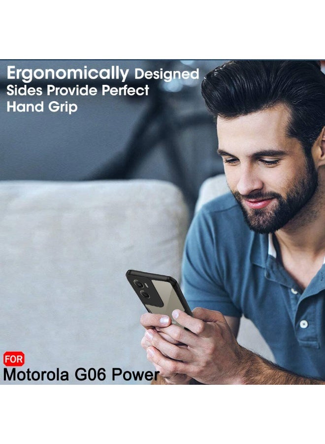 جراب خلفي لهاتف Motorola Moto G06 / G06 Power، غطاء خلفي شفاف كريستالي، حماية كاملة للكاميرا، حافة مرتفعة، جراب خلفي ممتص للصدمات لهاتف Motorola G06 - Image 5