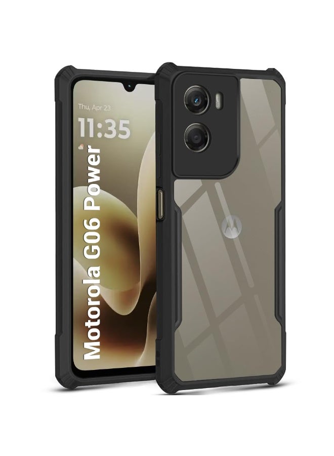 جراب خلفي لهاتف Motorola Moto G06 / G06 Power، غطاء خلفي شفاف كريستالي، حماية كاملة للكاميرا، حافة مرتفعة، جراب خلفي ممتص للصدمات لهاتف Motorola G06 - Image 1