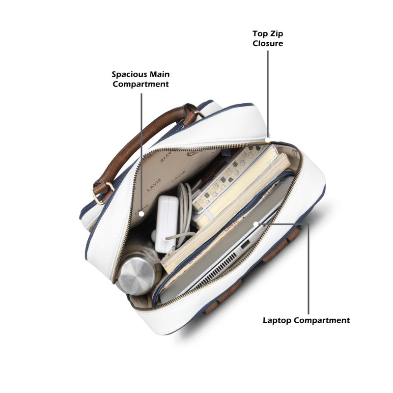 Lavie Luxe Women's Harris Laptop Backpack (Navy) - Image 3