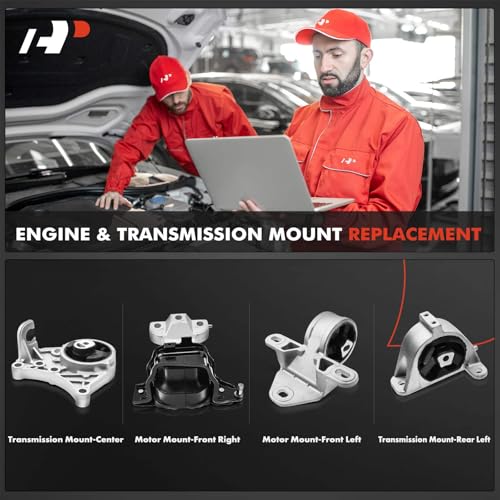 A-Premium 4PCS Engine Motor Mount Transmission Mount Set Compatible with Dodge Grand Caravan 2001-2007 & Chrysler Town & Country Voyager, FWD Automatic Transmission, Replace# 4861269AB, 4861271AD - Image 2