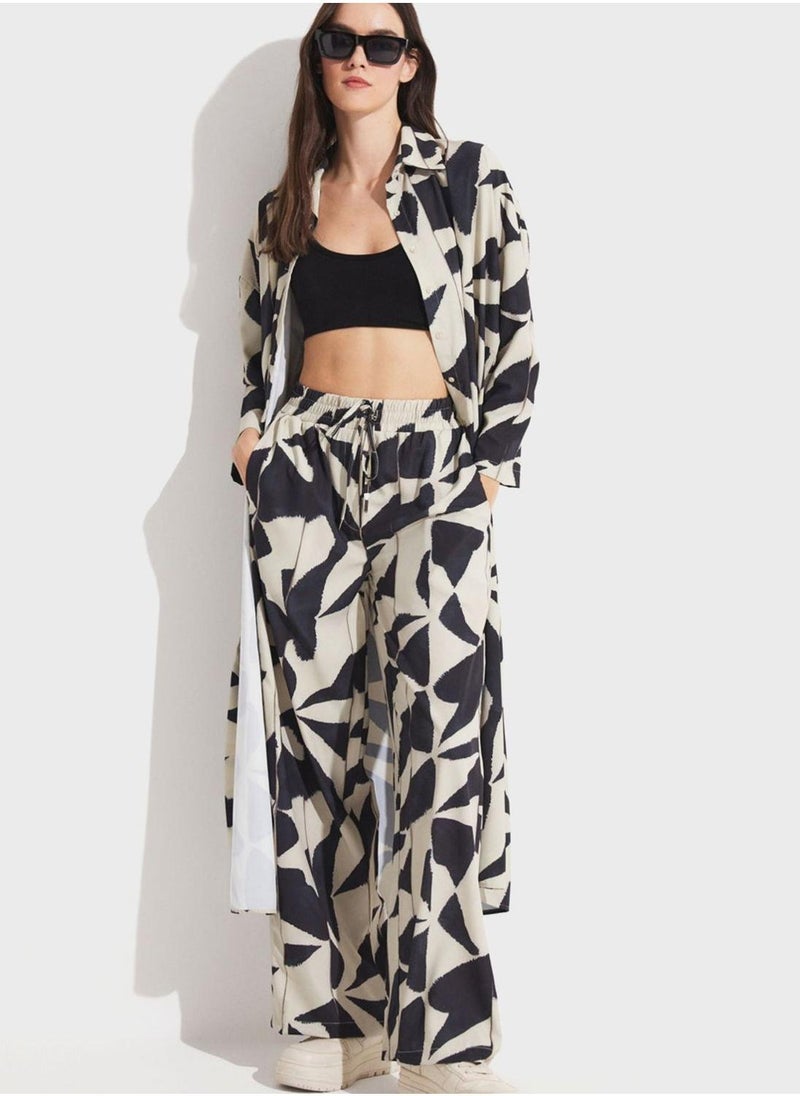 جون فستان قميص مطبوع - Image 5