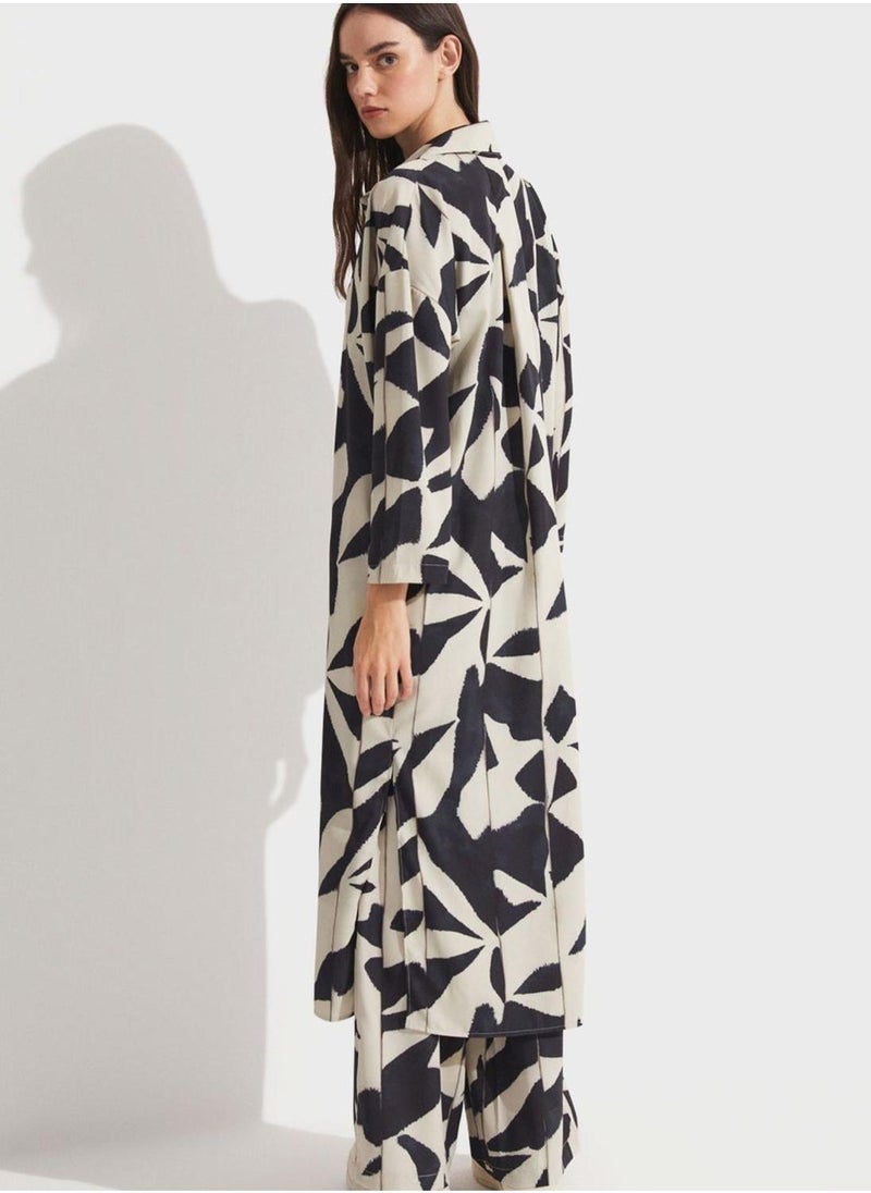 جون فستان قميص مطبوع - Image 2