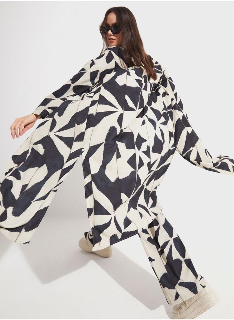 جون فستان قميص مطبوع - Image 3