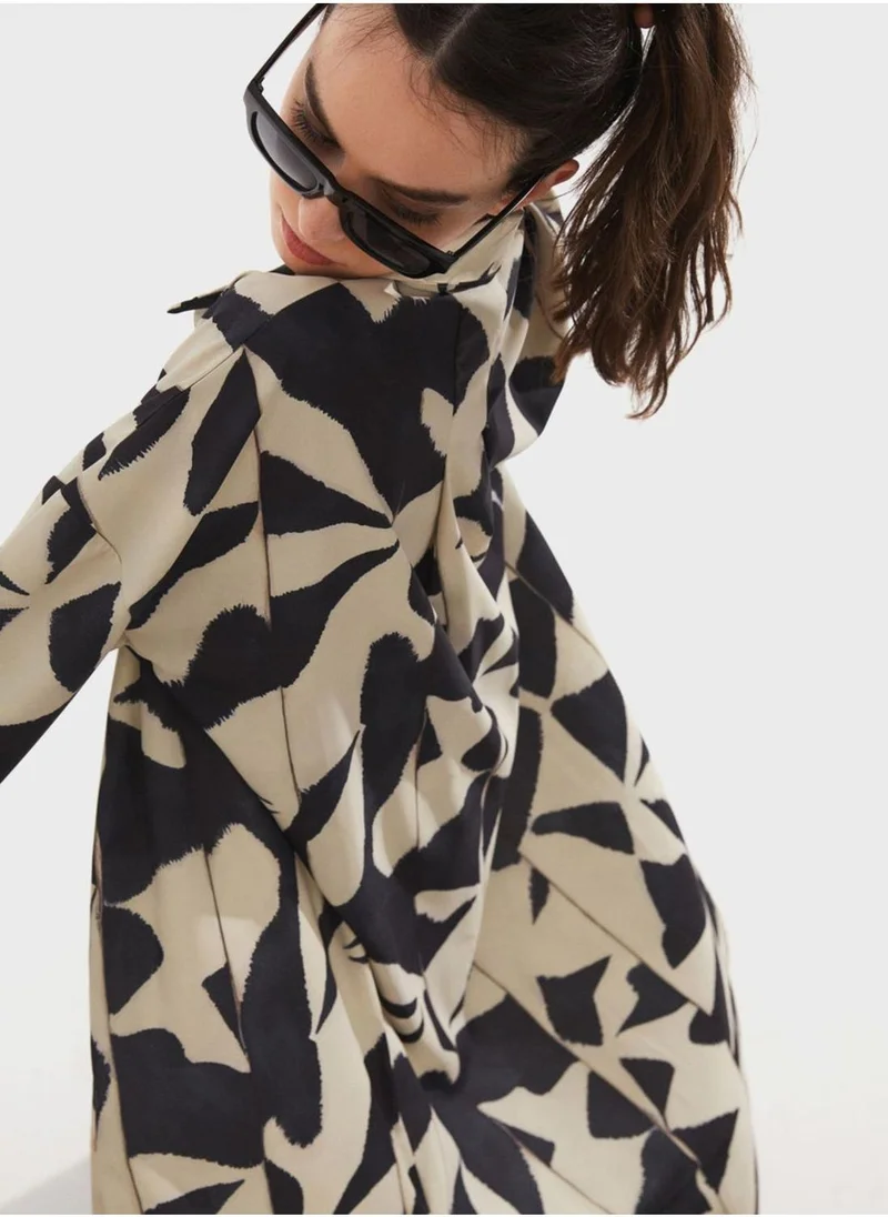 JUNE Abstract Print Dress