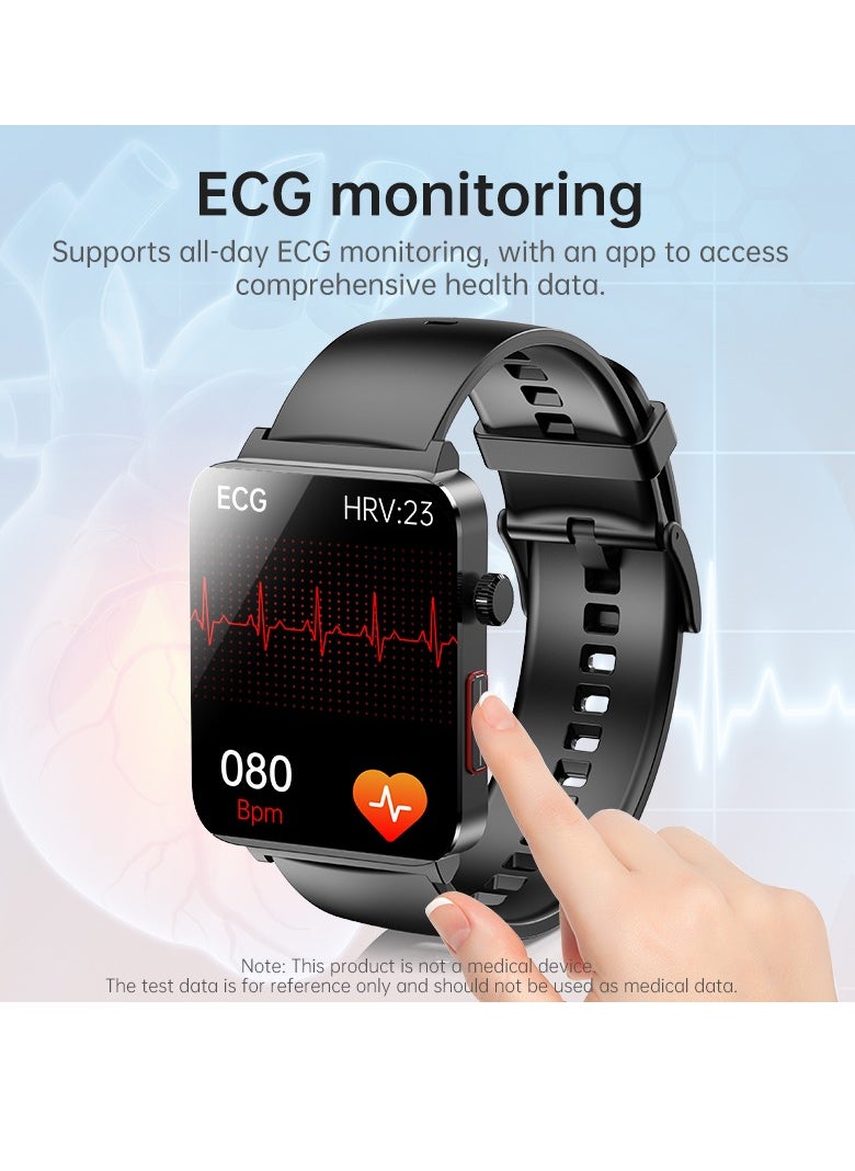 EVEREEN - KS03PRO Smartwatch 1.96 Inch Colour Touch Screen Bluetooth Call ECG HRV Remote Care Android 8.0 Apple 11 250mAh Bluetooth 5.3 - Image 1