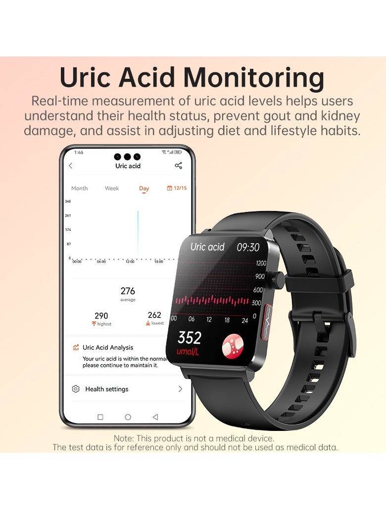 EVEREEN - KS03PRO Smartwatch 1.96 Inch Colour Touch Screen Bluetooth Call ECG HRV Remote Care Android 8.0 Apple 11 250mAh Bluetooth 5.3 - Image 1