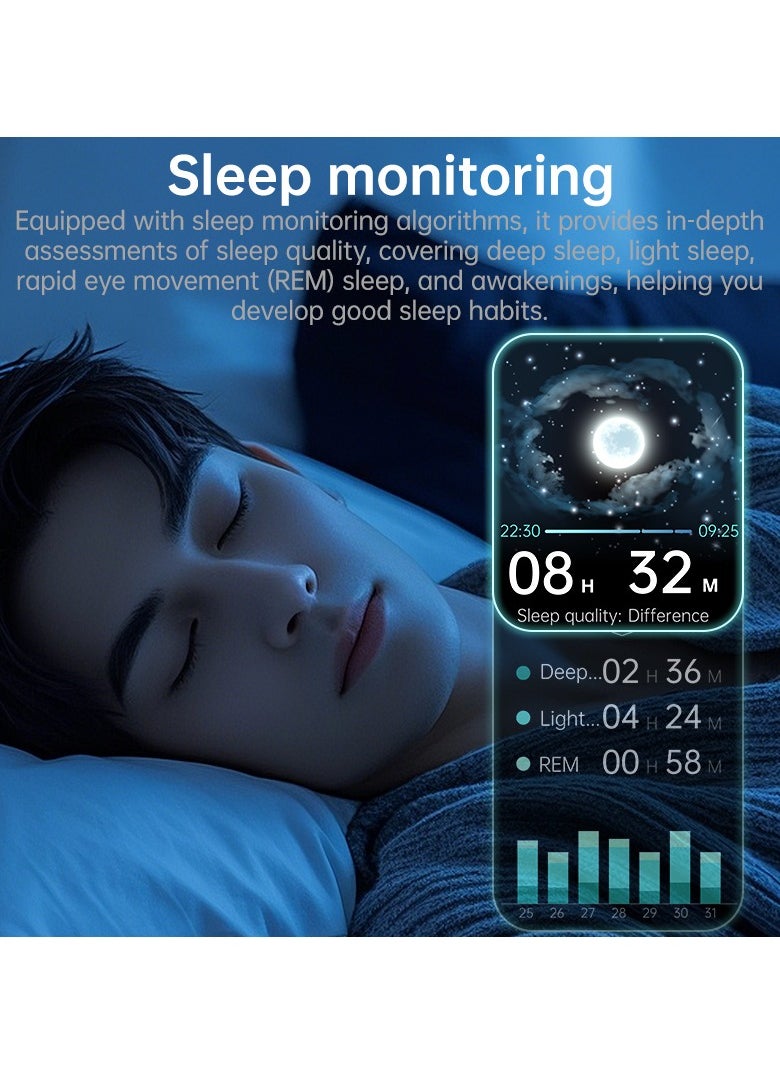 EVEREEN - KS03PRO Smartwatch 1.96 Inch Colour Touch Screen Bluetooth Call ECG HRV Remote Care Android 8.0 Apple 11 250mAh Bluetooth 5.3 - Image 1