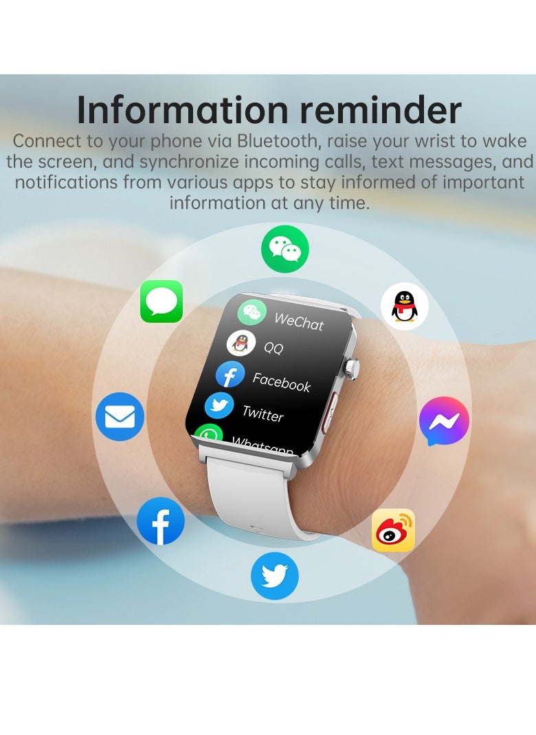 EVEREEN - KS03PRO Smartwatch 1.96 Inch Colour Touch Screen Bluetooth Call ECG HRV Remote Care Android 8.0 Apple 11 250mAh Bluetooth 5.3 - Image 1