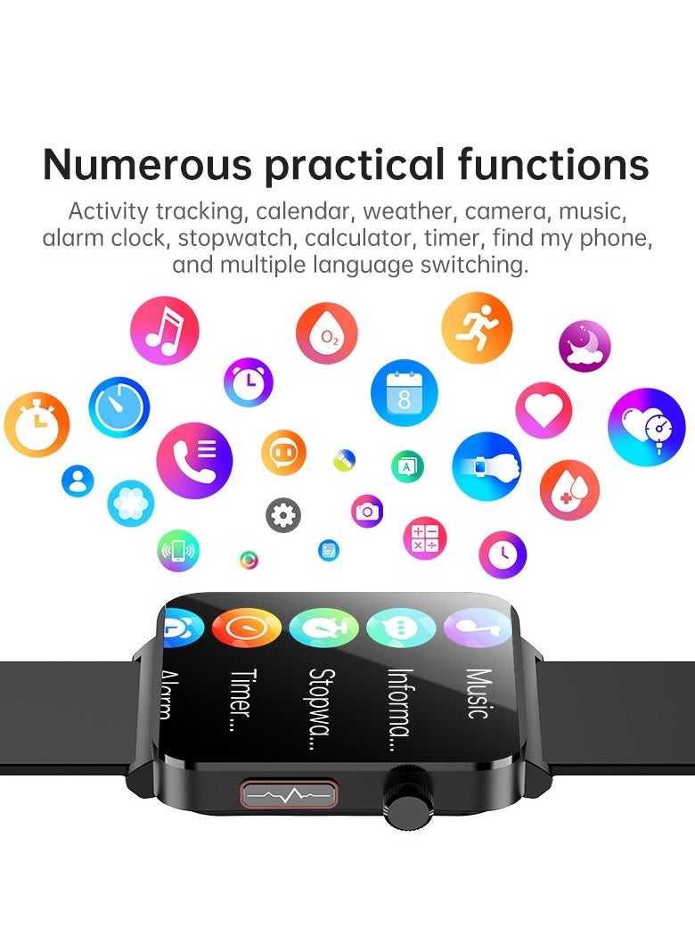 EVEREEN - KS03PRO Smartwatch 1.96 Inch Colour Touch Screen Bluetooth Call ECG HRV Remote Care Android 8.0 Apple 11 250mAh Bluetooth 5.3 - Image 1