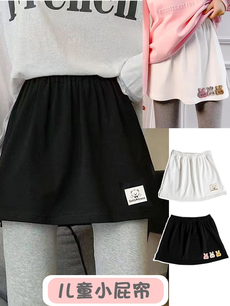 2025 Inner Skirt For Layering, Hip-Covering White Skirt, Sweatshirt With Fake Hem, Half-Short Skirt, Base Layer Magic, Pleated Skirt - Image 2
