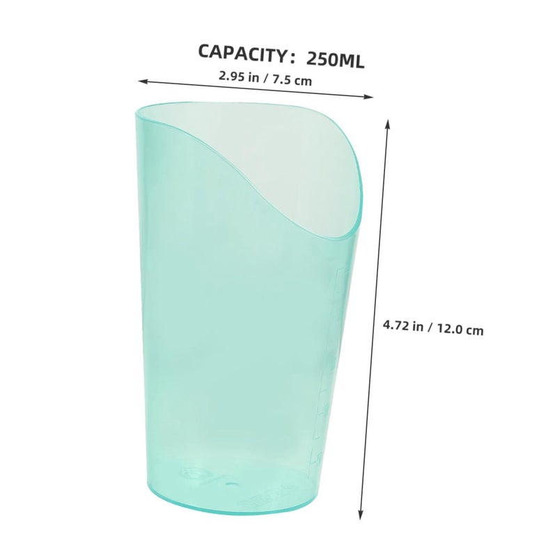 2pcs Non Spill Transparent Mug for Elderly Bedridden Patients Tilted Design Reusable Easy to Clean Caregiver Feeding Cup - Image 3